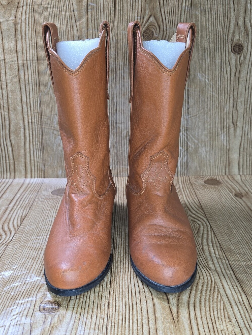 Ariat Women's Pull On Boot Classic Tan Leather Cowboy Boots Size 7